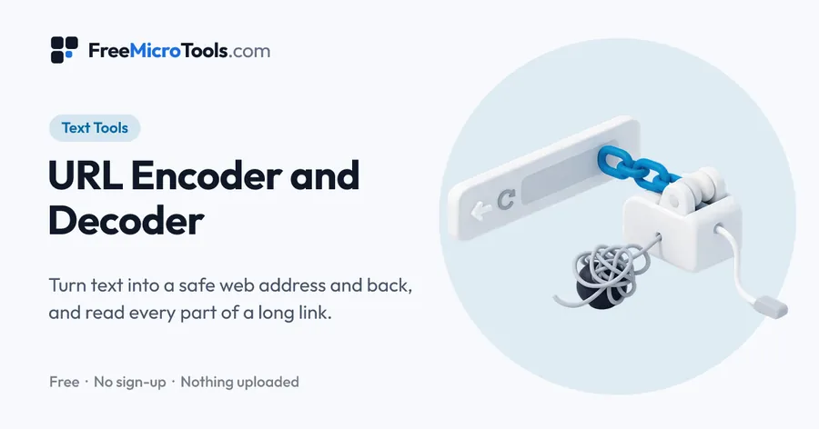 URL Encoder and Decoder: Turn text into a safe web address and back, and read every part of a long link.