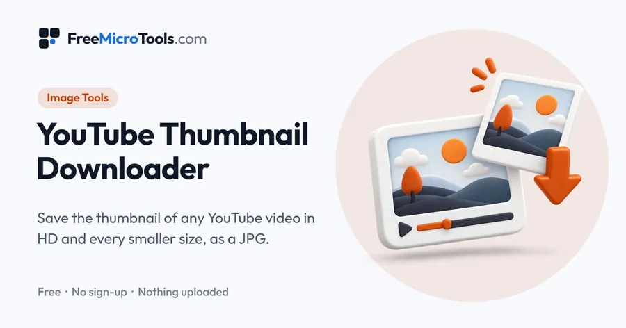YouTube Thumbnail Downloader: Save the thumbnail of any YouTube video in HD and every smaller size, as a JPG.